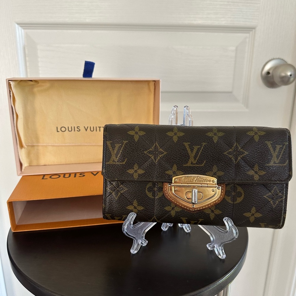 Louis Vuitton Monogram Etoile Portefeuille Sarah Wallet Dust Bag Box Authentic - Picture 2 of 14